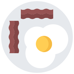 Huevos fritos icono