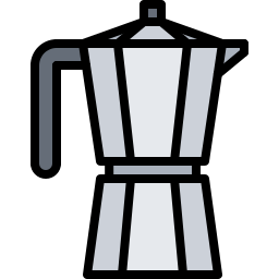 Cafetera moka icono