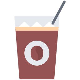 Café frío icono