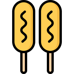 corn dog icoon