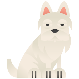terrier blanco icono