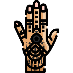 Henna painted hand icon