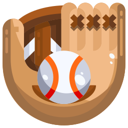 Guante de baseball icono