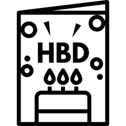 Birthday card icon