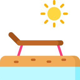 bain de soleil Icône