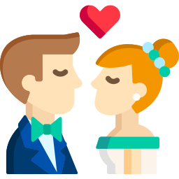 Wedding kiss icon