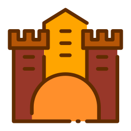 Castillo de arena icono