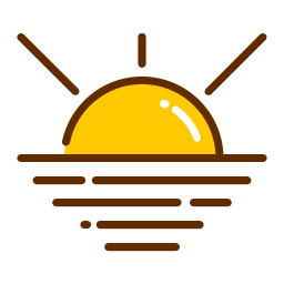 Puesta del sol icono