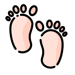 pieds de bébé Icône