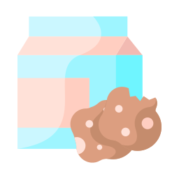 Печенье и молоко иконка