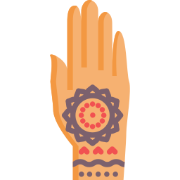 handgeschilderde henna icoon