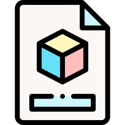 archivo 3d icono