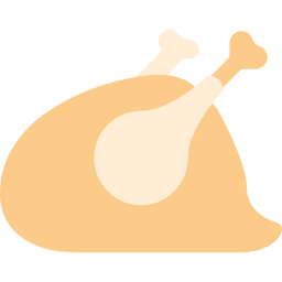 Pollo asado icono