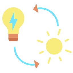Energía solar icono