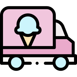 ciężarówka z lodami ikona