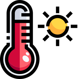 High temperature icon