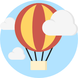 Hot air balloon icon