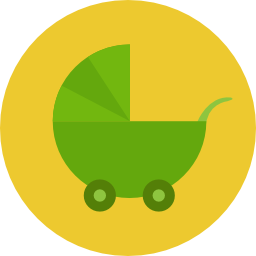 carrito de bebé icono