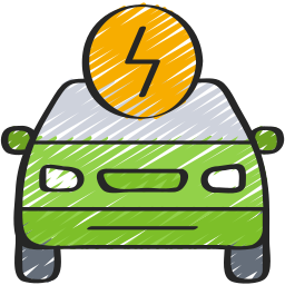 Electric car icon