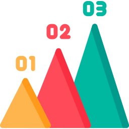 Gráfico de pirâmide Ícone