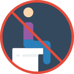 No sitting icon