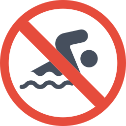Prohibido nadar icono
