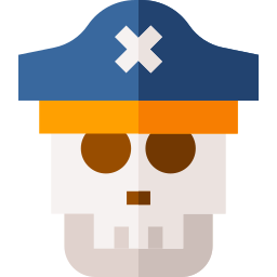 calavera pirata icono