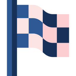 bandera de acabado icono