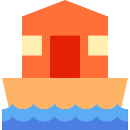 casa galleggiante icona