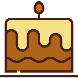 pastel de cumpleaños icono