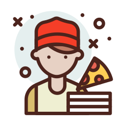 Delivery man icon