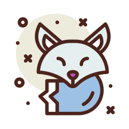 Arctic fox icon