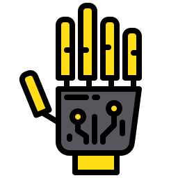 Robotic hand icon