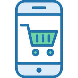 Shopping online icon