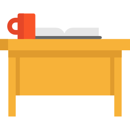 Teacher desk icon