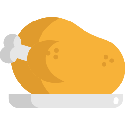 gebraden kip icoon