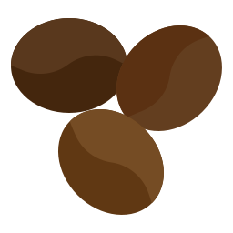 Los granos de café icono