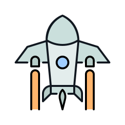 Запуск космического корабля иконка