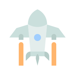 lancio della nave spaziale icona