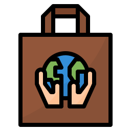 Bolsa reciclada icono