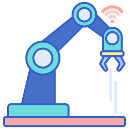 braccio robotico icona