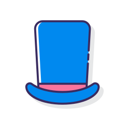 Sombrero de copa icono