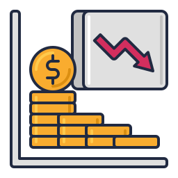 depreciación icono