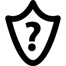 signo de interrogación en un escudo icono