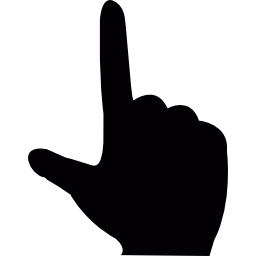 Hand pointing up icon