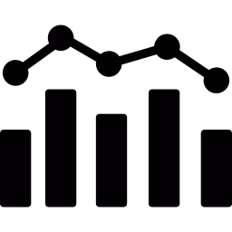 balkendiagramm und polylinie icon