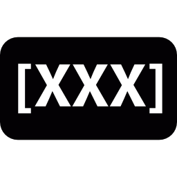 Three x inside brackets icon