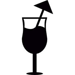 napój bezalkoholowy ozdobiony parasolką ikona