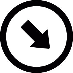 strzałka skierowana w prawy dolny róg ikona