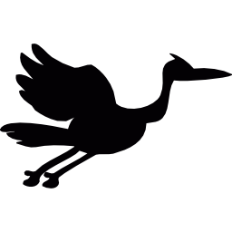 Flying stork icon
